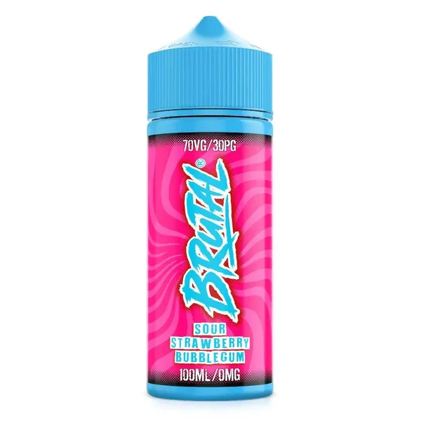 Just Juice Brutal Sour Strawberry Bubble Gum | 100ML Shortfill