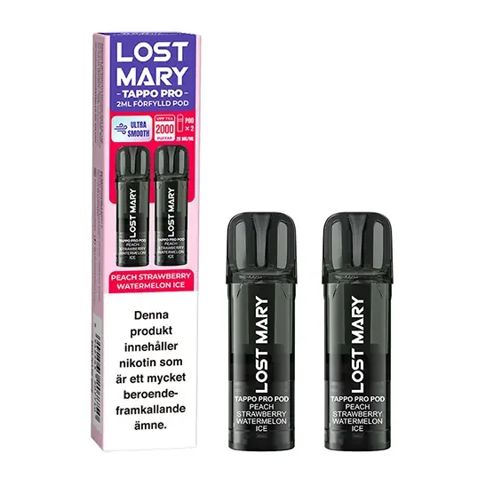 Lost Mary TAPPO PRO Pod x2 Peach Strawberry Watermelon Ice 20mg
