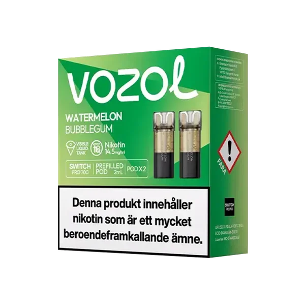 Vozol Watermelon Bubblegum 14,5mg Pod 2-pack