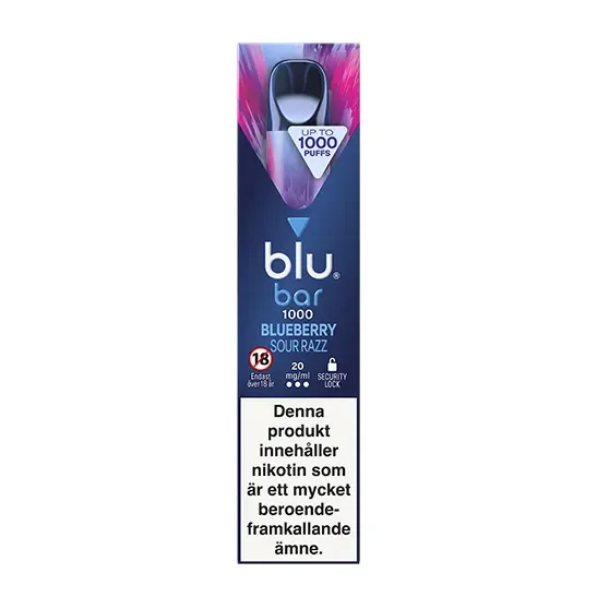 blu bar Blueberry Sour Razz 20mg