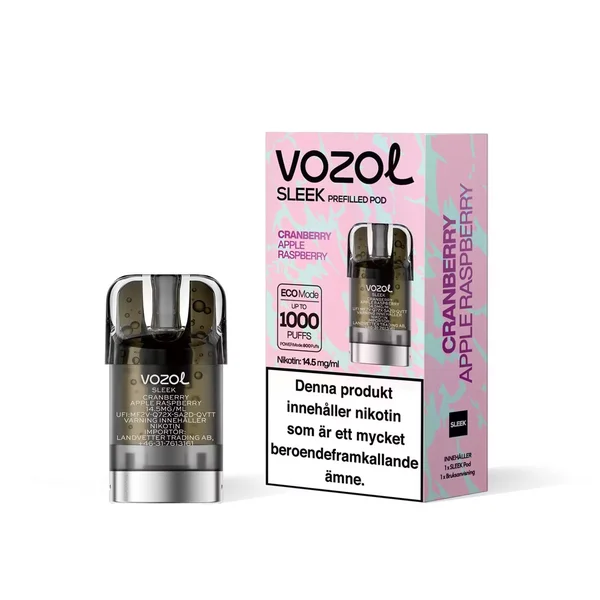 Vozol Cranberry Apple Raspberry 1 Pod