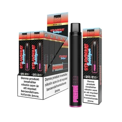 Frunk Bar Vape Jordgubb & Bubbelgum - Strawberry Bubbelgum 20mg - 10 pack