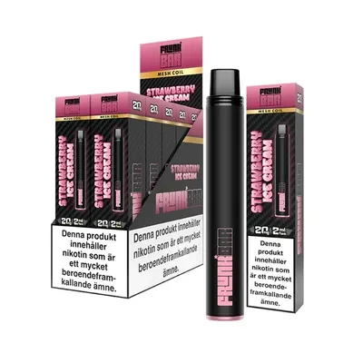 Frunk Bar Vape Jordgubb & Vanilj - Strawberry Ice Cream 20mg - 10 pack