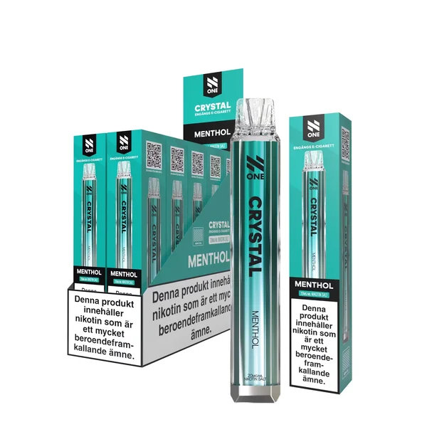 N One Crystal Vape - Menthol 20mg - 10 pack