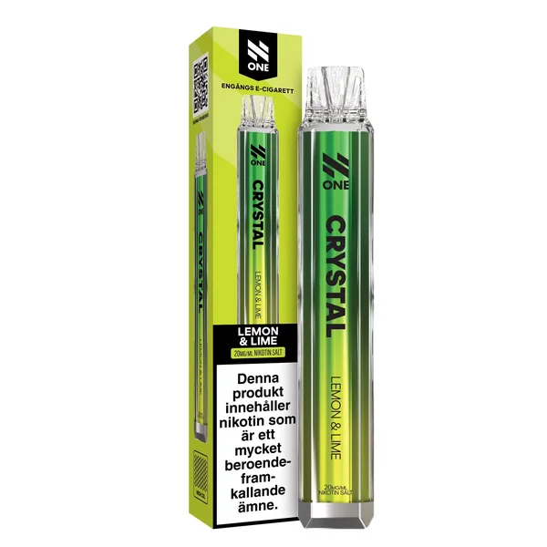 N One Crystal Vape Citron & Lime - Lemon Lime 20mg - 10 pack