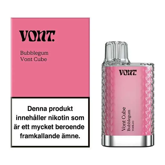 Vont Cube Vape Bubbelgum - Bubblegum 20mg - 10 pack