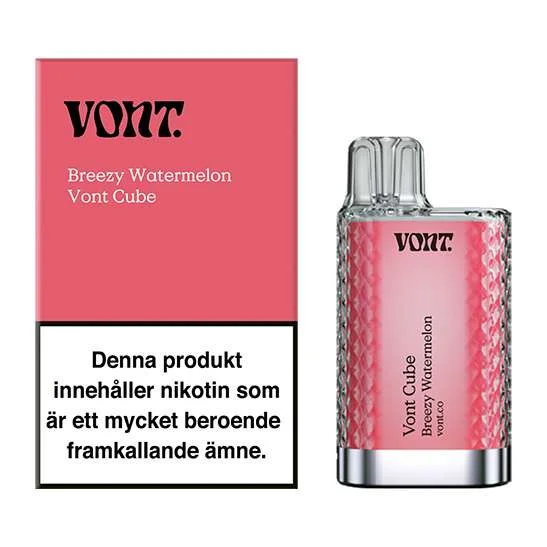 Vont Cube Vape Vattenmelon - Breezy Watermelon 20mg - 10 pack