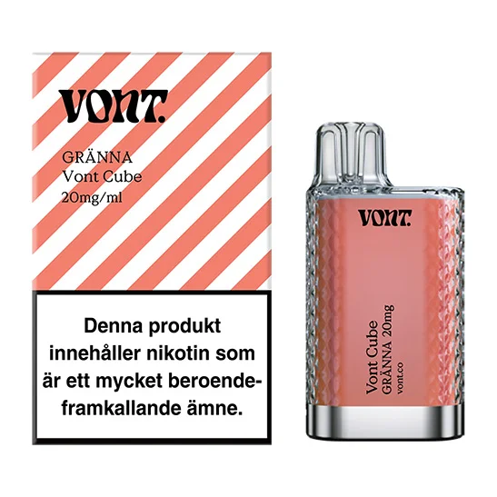 Vont Cube Vape Spunnet Socker - Gränna 20mg - 10 pack
