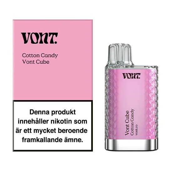 Vont Cube Vape Sockervadd - Cotton Candy 20mg - 10 pack